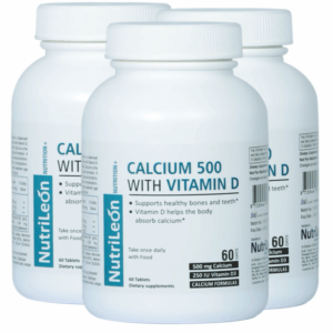 NutriLeon Calcium Vitamin D3 supplement Natural Mineral 180 Tablets