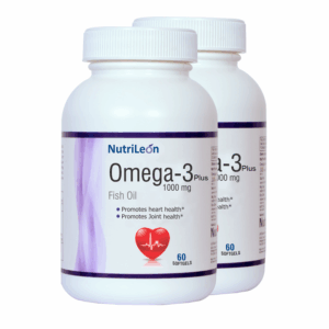 NutriLeon Omega-3 Fish Oil Triple Strength 1000mg (550mg EPA; 350mg DHA) 120 Capsules