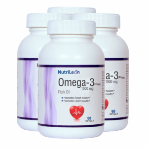 NutriLeon Omega-3 Fish Oil Triple Strength 1000mg (550mg EPA; 350mg DHA) 240 Capsules
