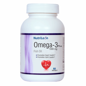 NutriLeon Omega-3 Fish Oil Triple Strength 1000mg (550mg EPA; 350mg DHA) 60 Capsules